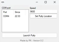 PuttyComSelect - open the right COM port in PuTTY with one click